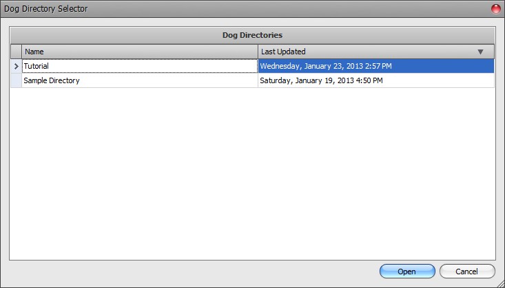 Dog directory selector dialog tutorial